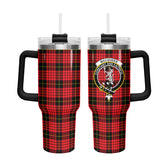 MacQueen Modern Tartan Crest 40 oz Insulated Tumbler with Handle